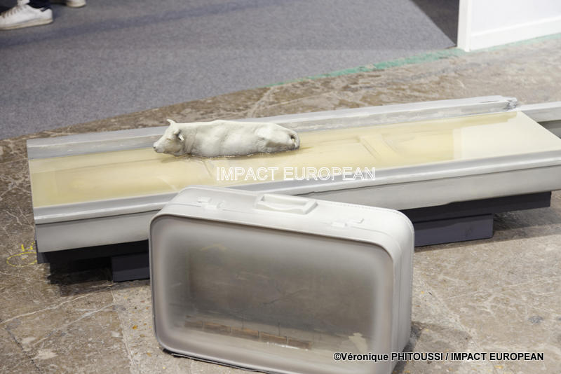 Luis Fernando Pelaez a exposé à Art Fair Art Paris le 3 avril 2019, France