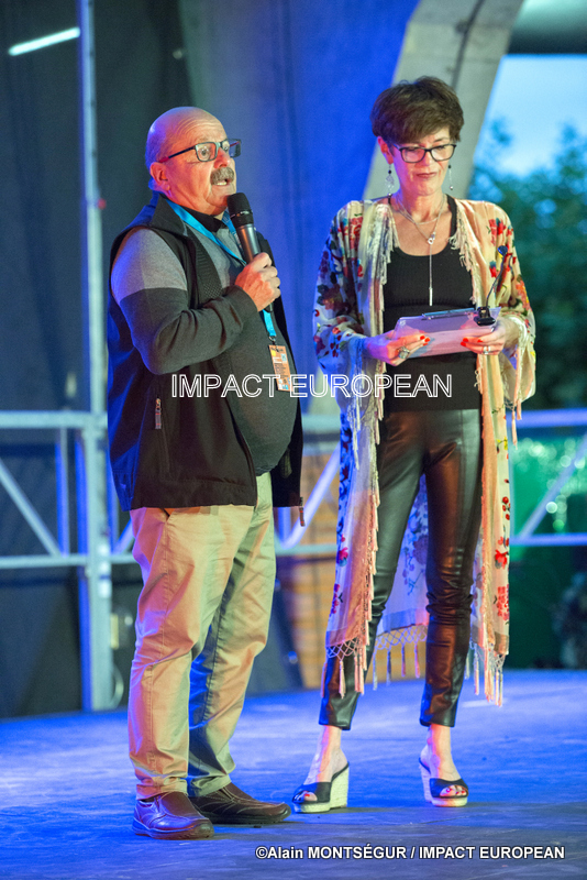 Eric Miquel , le Maire de Montréjeau et Nathalie Bertrand