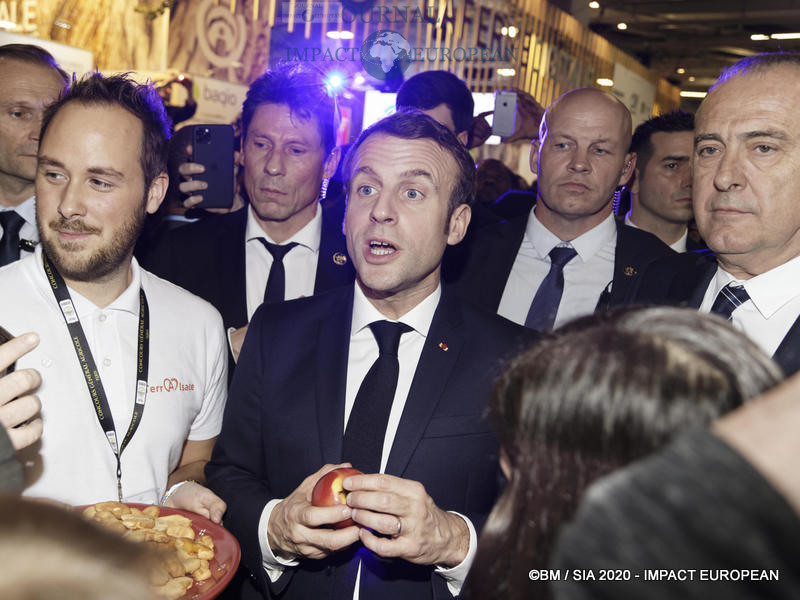 Le Président Emmanuel Macron au 57ème Salon de l'agriculture.