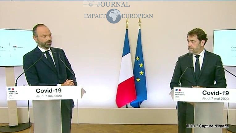 Édouard Philippe (Premier ministre) et Christophe Castaner (le ministre de l'Intérieur)-001