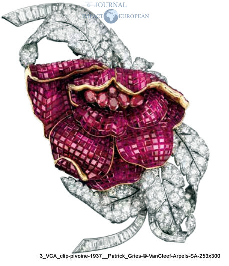 VCA_clip pivoine 1937__Patrick_Gries © VanCleef & Arpels SA