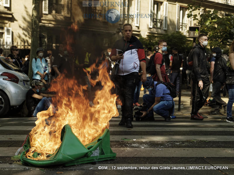 Manifestation des Gilets Jaunes du 12 septembre 2020 à Paris