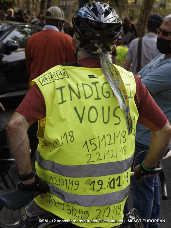 Manifestation des Gilets Jaunes du 12 septembre 2020 à Paris