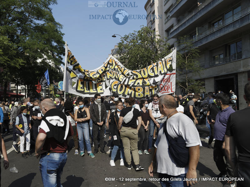 Manifestation des Gilets Jaunes du 12 septembre 2020 à Paris