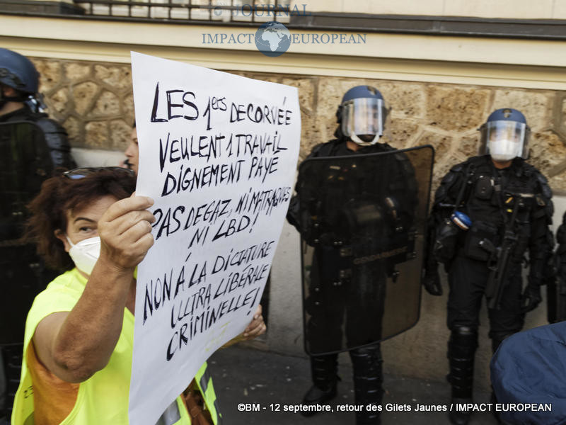 Manifestation des Gilets Jaunes du 12 septembre 2020 à Paris