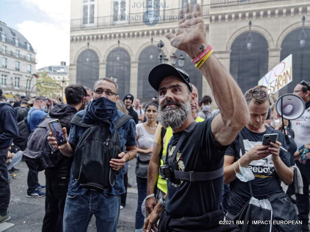 Jérôme Rodriguez manifrestation anipass 11 septembre 2021 à Paris
