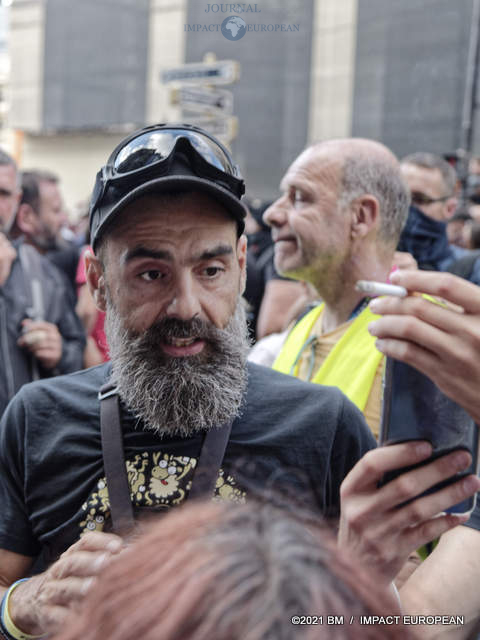 Jérôme Rodriguez manifrestation anipass 11 septembre 2021 à Paris