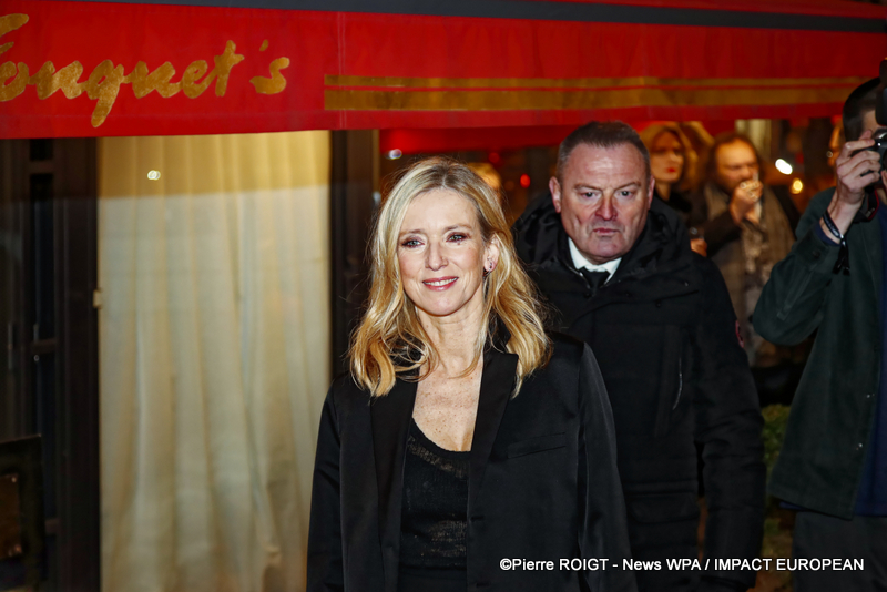 Léa Drucker - Arrivées au dîner des nommés des César 2024 au Fouquet's Paris