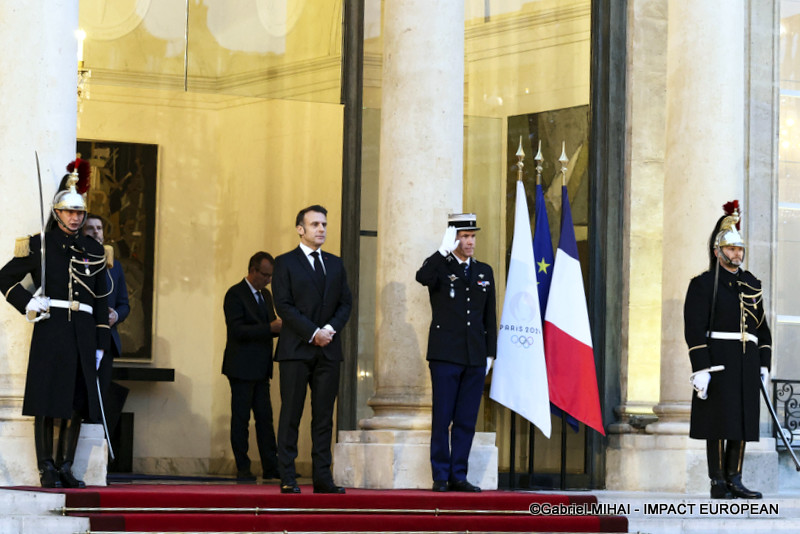Lprésident français Emmanuel Macron