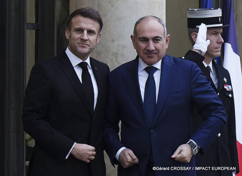 Emmanuel Macron et Nikol Pachinian, Premier ministre de la
République d’Arménie