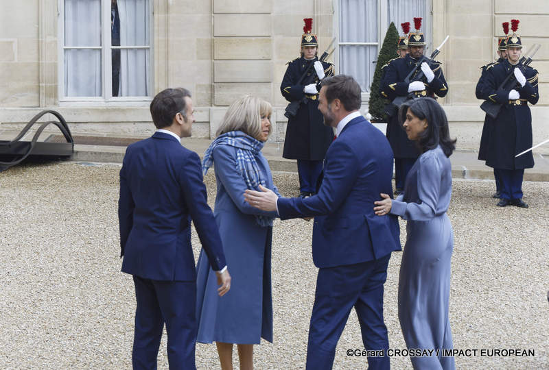 J David et Usha Vance reçu par  Emmanuel et Brigitte Macron