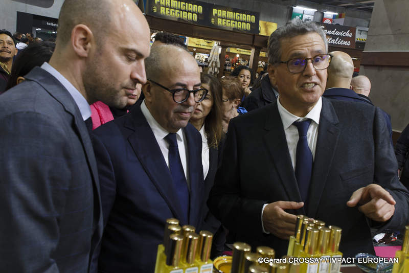 Aziz Akhannouch, Chef du gouvernement du Maroc et Jean-Noël Barrot, ministre de l'Europe et des Affaires Etrangères