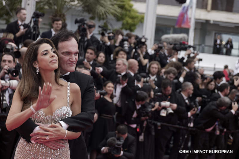 Quentin Tarentino et son épouse Daniella Tarantino - Montée des marches du film « Partir un jour » pour la cérémonie d’ouverture du 78ème Festival International du Film de Cannes
