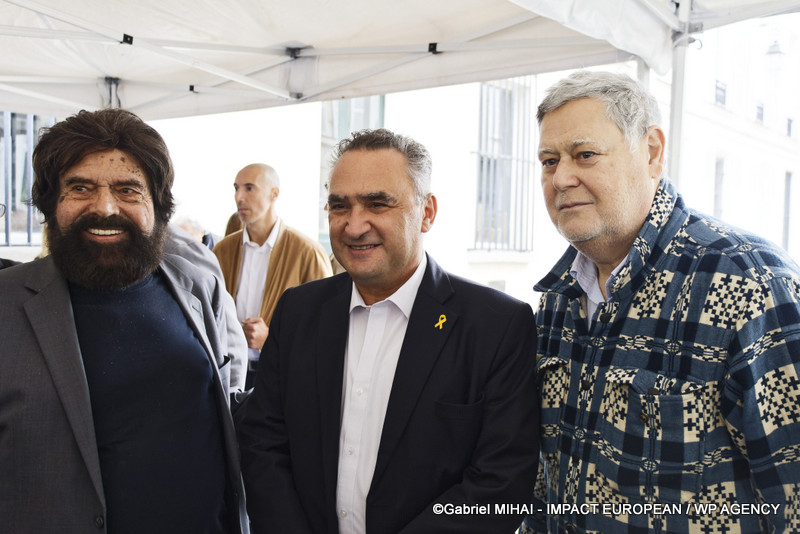 Marek Halter,  l'ambassadeur d'Israël en France Joshua L. Zarka
