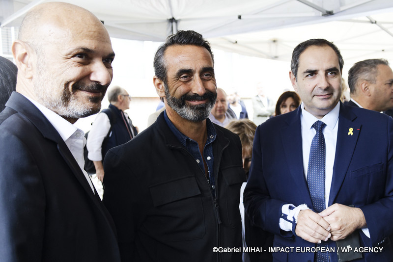 Richard Malka, Olivier Benkemoun et le président du Consistoire israélite en France, Élie Korchia