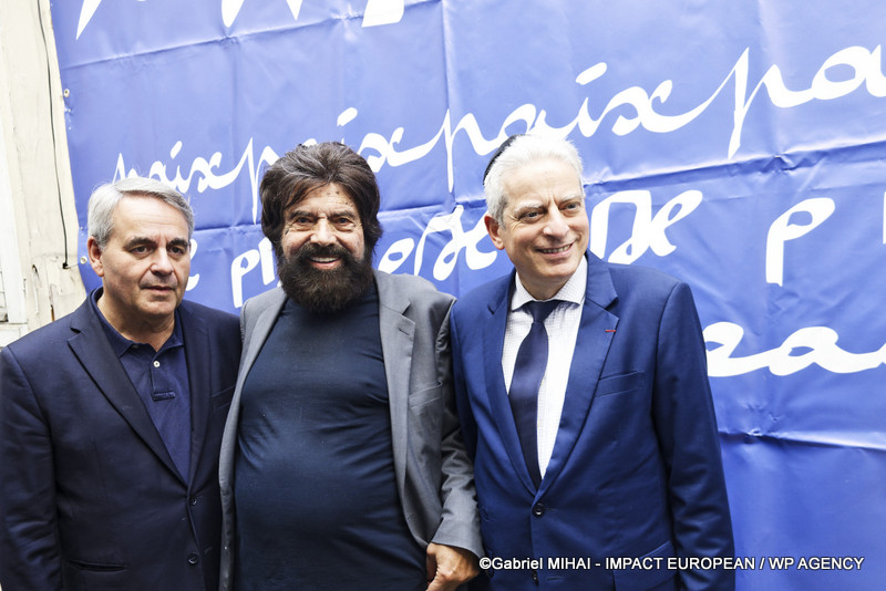 Marek Halter,  Xavier Bertrand et le rabbin Moché Lewin