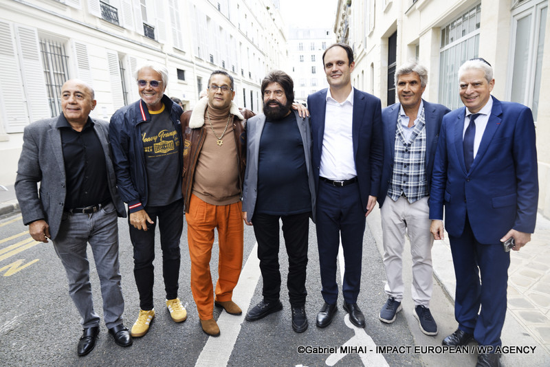 Maurice Kassouri, Marc Scalia, David Donadei, Marek Halter et le rabbin Moché Lewin
