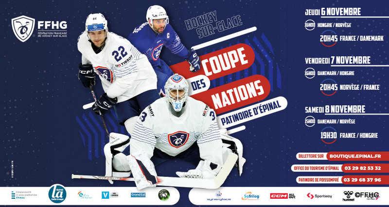 Affiche officielle du tournoi 4 Nations 2025 de hockey sur glace