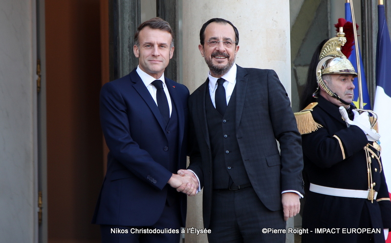 Emmanuel Macron accueille le président chypriote Níkos Christodoulides