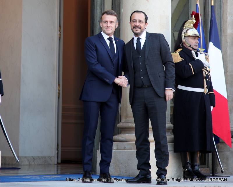 Emmanuel Macron accueille le président chypriote Níkos Christodoulides