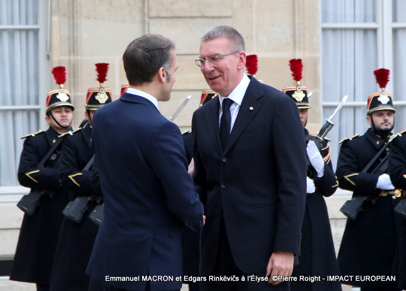 Emmanuel MACRON et Edgars Rinkēvičs