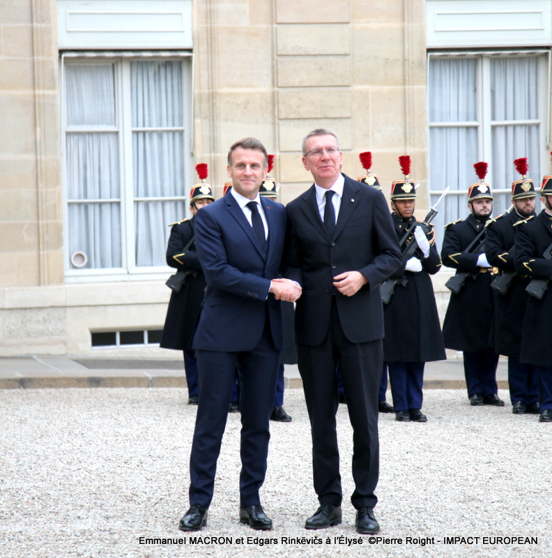 Emmanuel MACRON et Edgars Rinkēvičs