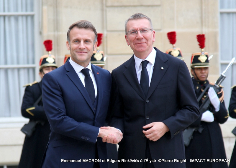 Emmanuel MACRON et Edgars Rinkēvičs