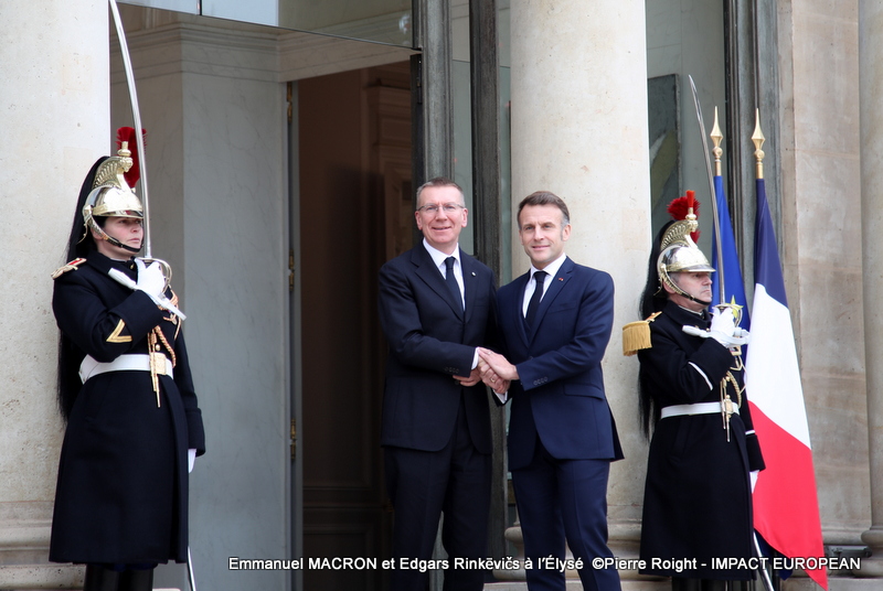Emmanuel MACRON et Edgars Rinkēvičs