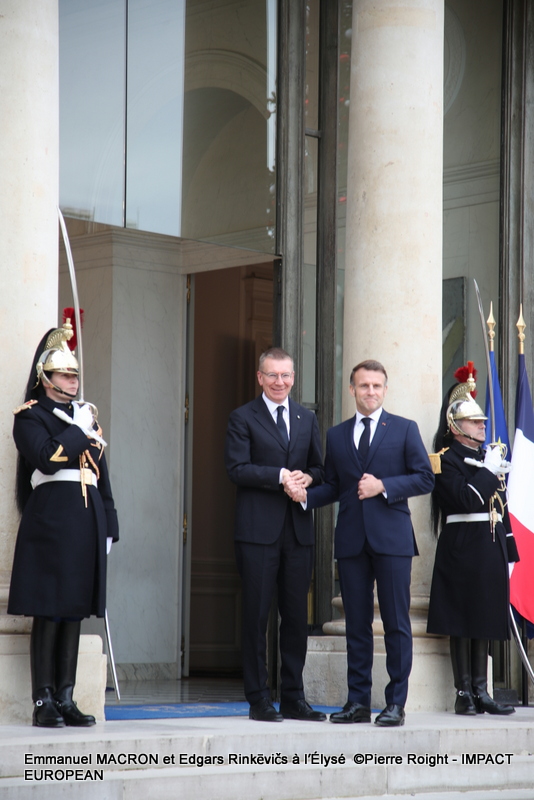 Emmanuel MACRON et Edgars Rinkēvičs