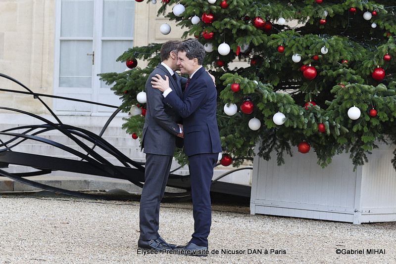 Déjeuner de travail Emmanuel MACRON et Nicusor DAN