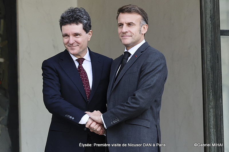 Déjeuner de travail Nicusor DAN et Emmanuel MACRON