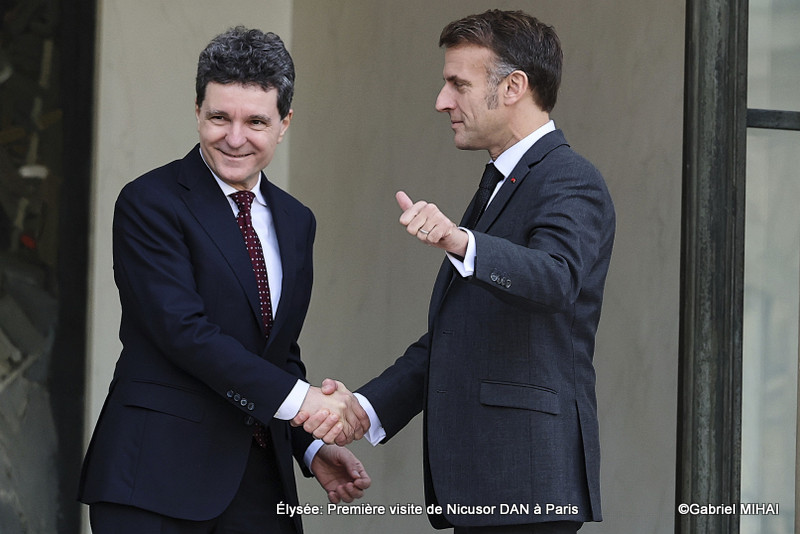 Déjeuner de travail Nicusor DAN et Emmanuel MACRON