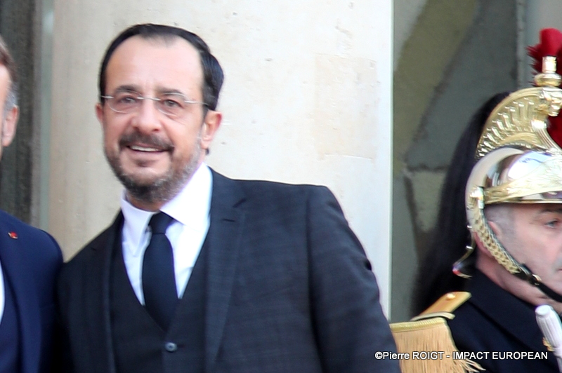 Emmanuel Macron accueille le président chypriote Níkos Christodoulides