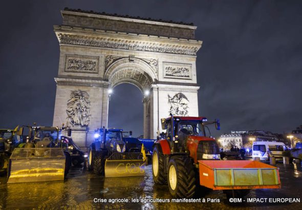 manifestation agriculteurs Arc de Triomphe