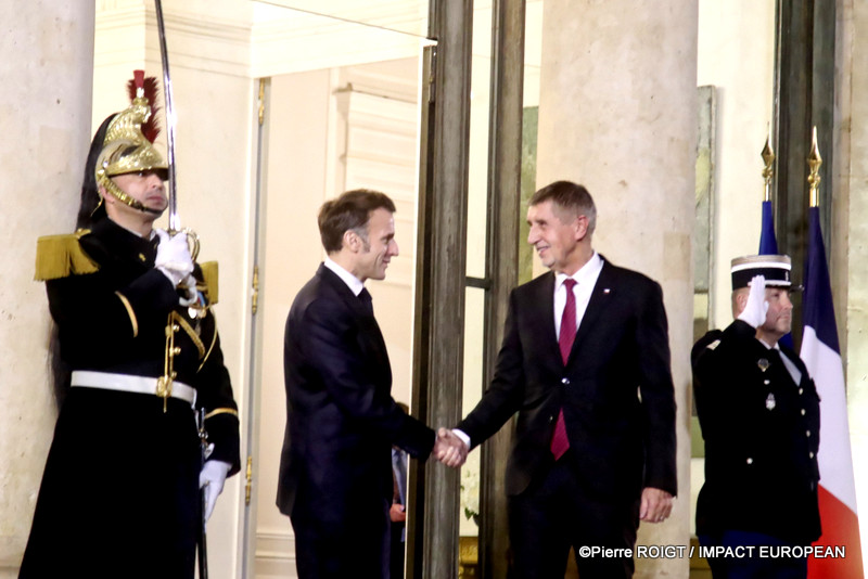 A27I0239Macron et Andrej Babis