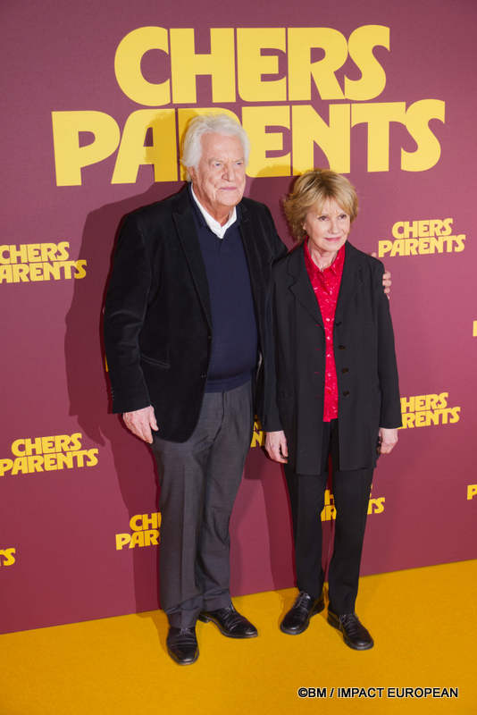 André Dussollier  et  Miou-Miou, de son vrai nom Sylvette Herry, à l’avant-première du film «Chers Parents »
