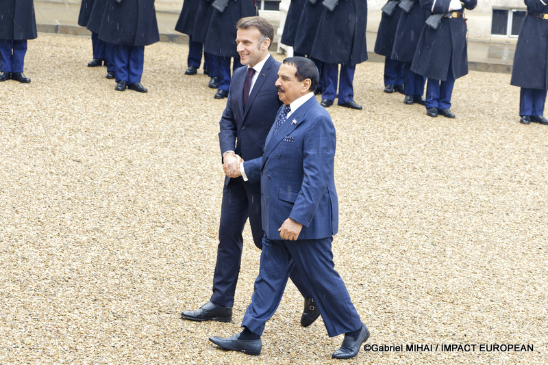Emmanuel MACRON et Sa Majesté Hamad bin Isa Al Khalifa, Roi de Bahreïn / His Majesty Hamad bin Isa Al Khalifa, King of Bahrain
