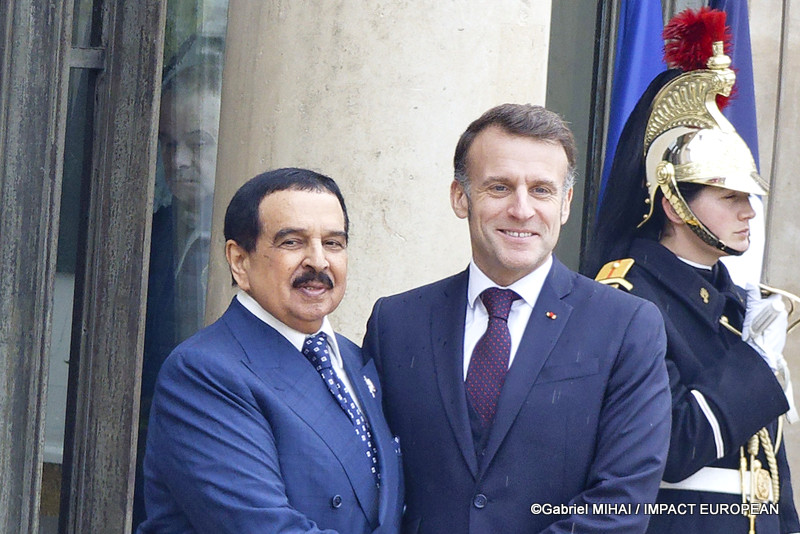 Emmanuel Macron et Sa Majesté Hamad bin Isa Al Khalifa, Roi de Bahreïn / His Majesty Hamad bin Isa Al Khalifa, King of Bahrain
