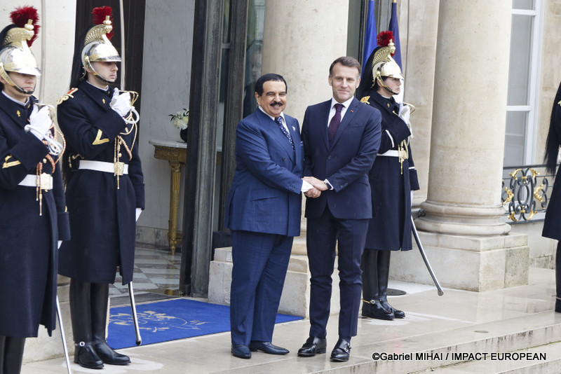 Emmanuel Macron et Sa Majesté Hamad bin Isa Al Khalifa, Roi de Bahreïn / His Majesty Hamad bin Isa Al Khalifa, King of Bahrain