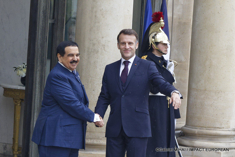 Emmanuel Macron et Sa Majesté Hamad bin Isa Al Khalifa, Roi de Bahreïn / His Majesty Hamad bin Isa Al Khalifa, King of Bahrain