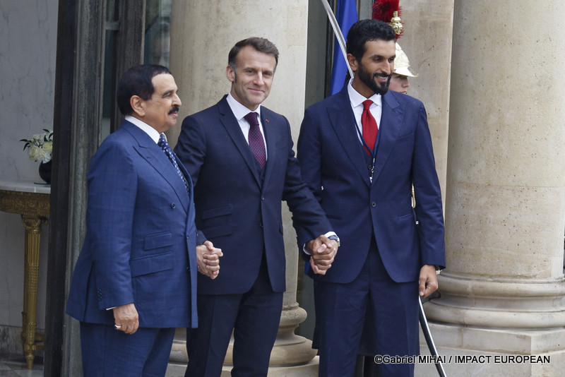 Emmanuel Macron et Sa Majesté Hamad bin Isa Al Khalifa, Roi de Bahreïn / His Majesty Hamad bin Isa Al Khalifa, King of Bahrain