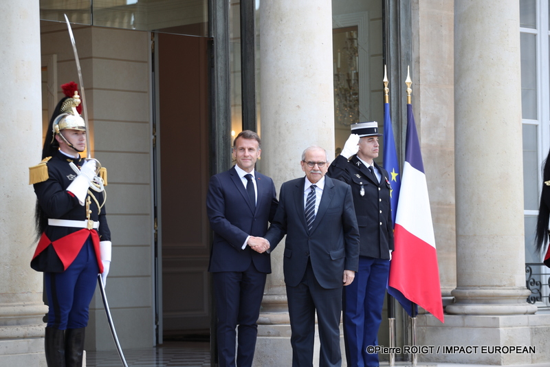 Emmanuel MACRON et  Nawaf Salam, Premier ministre de la République libanaise