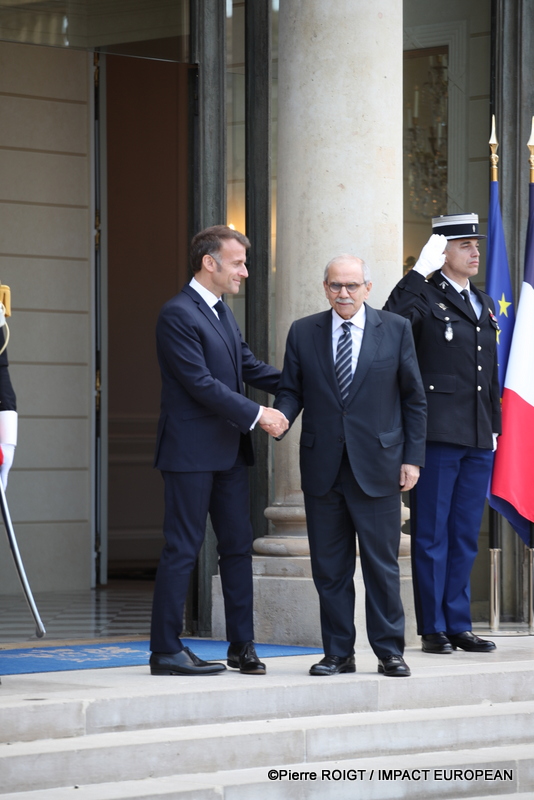 Emmanuel MACRON et  Nawaf Salam, Premier ministre de la République libanaise