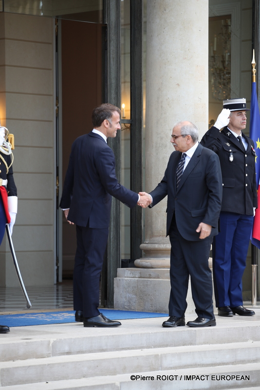 Emmanuel MACRON et  Nawaf Salam, Premier ministre de la République libanaise