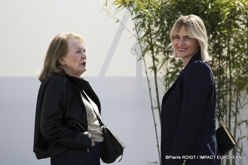 Annie Ernaux et Judith Godrèche, avant le photocall du film "Memoires de fille" Un certain regard  le 17 mai 2026 au 79e Festival de Cannes, France. ©Pierre ROIGT / IMPACT EUROPEAN
