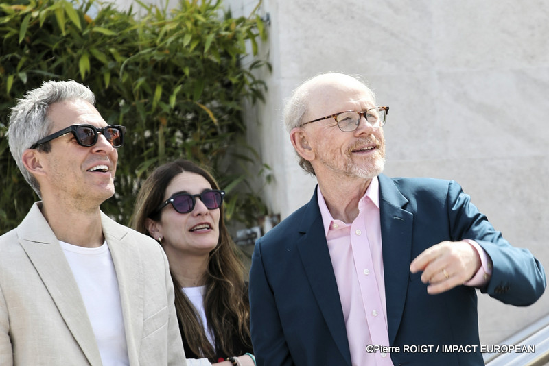 Justin Wilkes et Ron Howard avant le photocall du film "AVEDON" Séances spéciales Cannes, France. ©Pierre ROIGT / IMPACT EUROPEAN