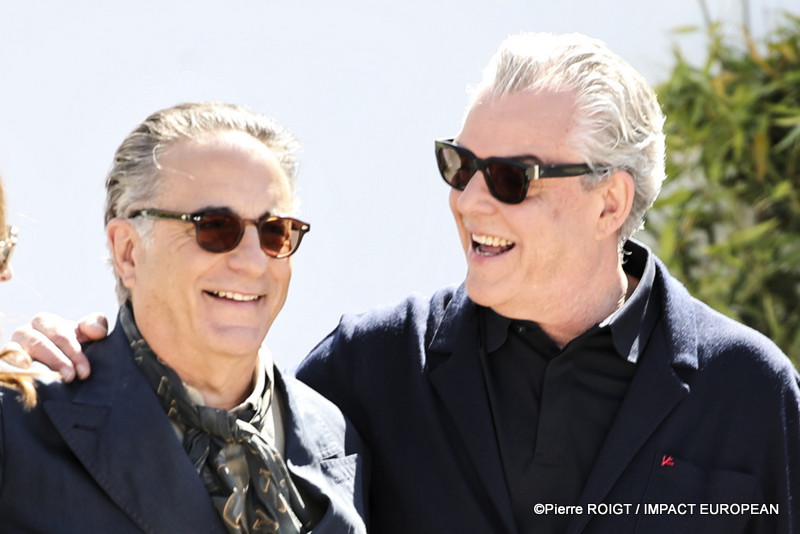 Andy Garcia et Danny Huston avant le photocall du film "DIAMOND" - Hors Competition Cannes, France. ©Pierre ROIGT / IMPACT EUROPEAN