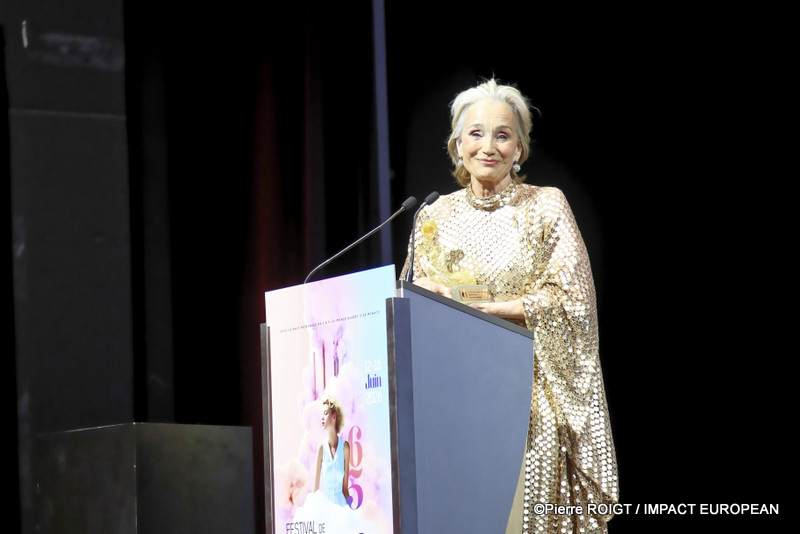 L'actrice Kristin Scott Thomas à la cérémonie d'ouverture du 65 e Festival de télévision de Monte-Carlo, le 12 juin 2026.