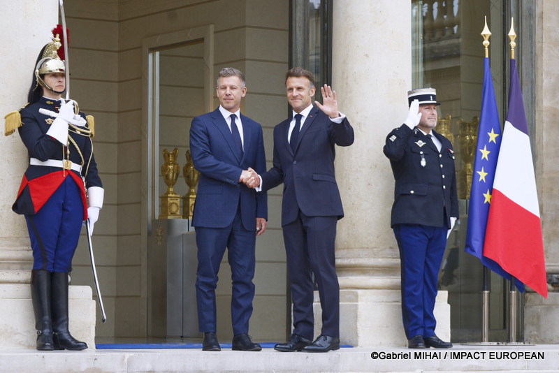 Elysée: Péter Magyar et Emmanuel Macron