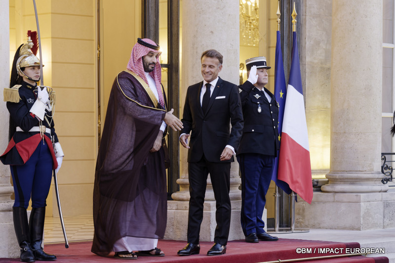 Emmanuel Macron et Mohammed ben Salmane lors de la visite officielle à Paris en août 2026